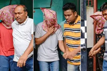 குற்றஞ்சாட்டப்பட்ட மூவரும் கைது செய்யப்பட்டனர்.