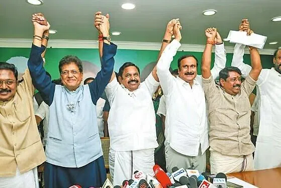 14 அமைச்சர்களின் தொகுதிகளைக் கூட்டணிகளுக்கு வழங்கிய அதிமுக