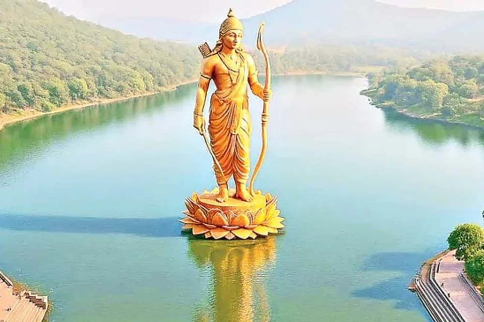 ராமர் சிலையின் மாதிரி வடிவம்.