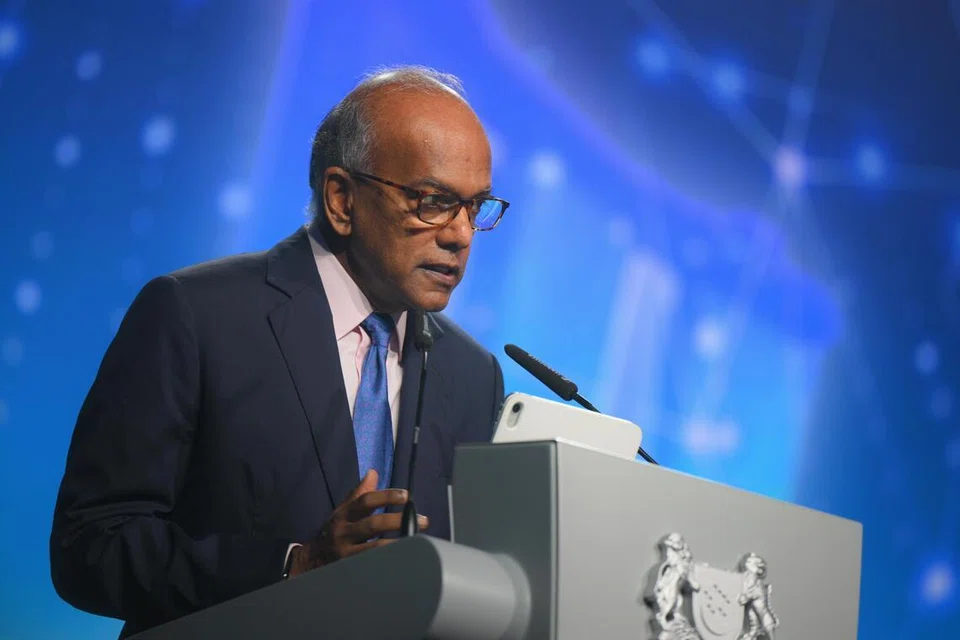 இவ்வாண்டின் மிலிபோல் டெக்எக்ஸ் மாநாட்டின் (Milipol TechX Summit) தொடக்க நிகழ்ச்சியில் பேசிய அமைச்சர் சண்முகம்.