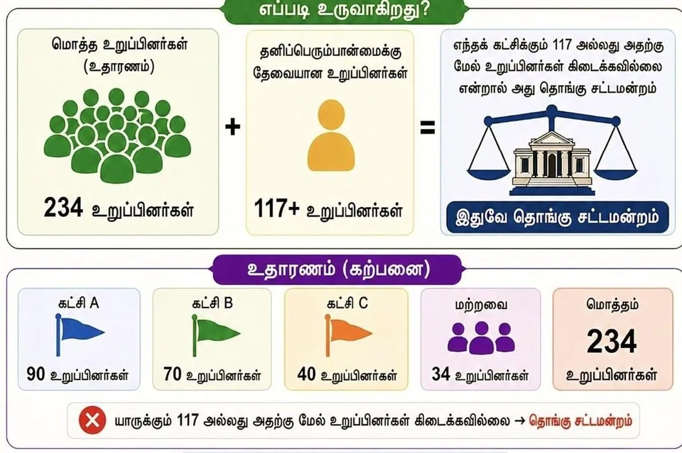 தொங்கு சட்டமன்றம்.