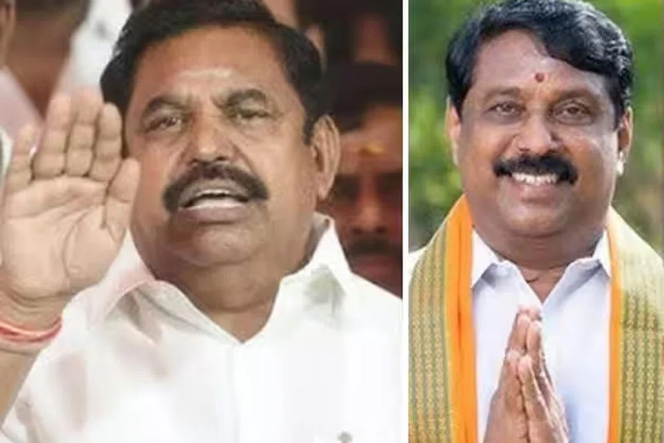 அதிமுக பொதுச்செயலர் பழனிசாமி, தமிழக பாஜக தலைவர் நயினார் நாகேந்திரன்.
