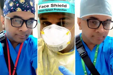 20 ஆண்டுகளுக்கும் மேலாகத் தாதியாகப் பணிபுரியும் திரு ரமே‌ஷ் பட்பனாவன், 49.