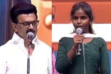 முதல்வர் ஸ்டாலின், மாணவி பிரேமா.