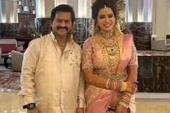 மனைவி சங்கீதாவுடன் ரெடின் கிங்ஸ்லி.