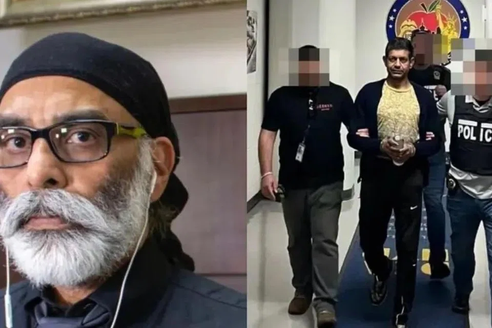 காலிஸ்தான் பிரிவினைவாதி குர்பத்வந்த் சிங் பன்னூன் (இடது), நிகில் குப்தா.