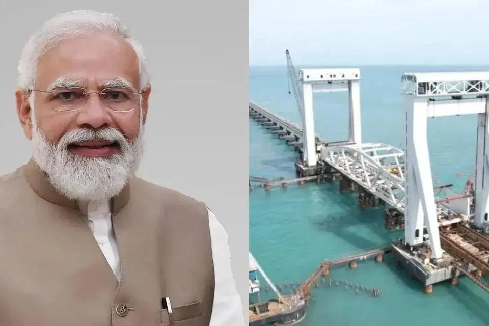 பாம்பன் பாலத்தைத் திறக்க வர இருக்கிறார் பிரதமர் மோடி. 