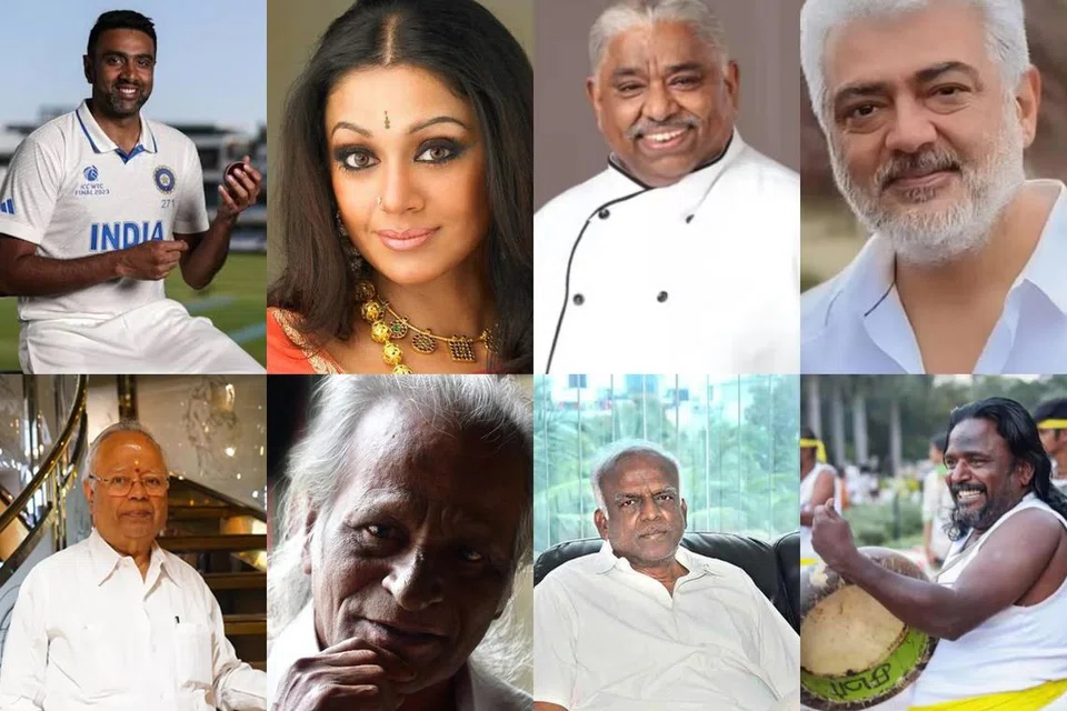 (இடமிருந்து வலம்) மேல்வரிசை - அஸ்வின், ஷோபனா, தாமோதரன், அஜித். கீழ்வரிசை - நல்லி குப்புசாமி, கண்ணப்ப சம்பந்தன், ஹட்சன் சந்திரமோகன், வேலு ஆசான்.
