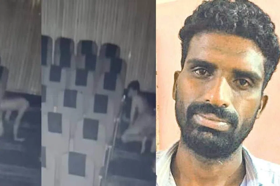 ஆடை களைந்த நிலையில், முழங்காலால் ஊர்ந்து சென்று திருட்டை அரங்கேற்றிய விபின்.