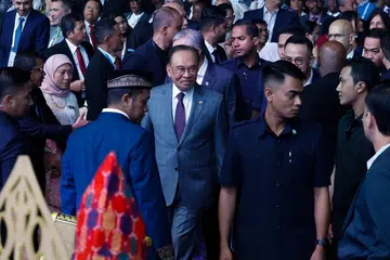 மலேசியப் பிரதமர் அன்வார் இப்ராகிம் கோலாலம்பூர் மாநாட்டு நிலையத்தில் திங்கட்கிழமை (செப்டம்பர் 29) நடைபெற்ற உலகச் சமுதாயப் பாதுகாப்புக் கருத்தரங்கில் கலந்துகொள்ளச் சென்றார்.