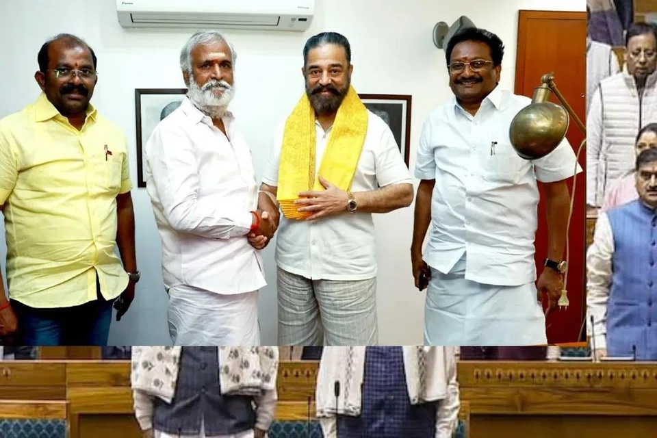 சென்னை ஆழ்வார்பேட்டையில் உள்ள மநீம கட்சி அலுவலகத்தில், திமுக அமைச்சர்கள் சேகர்பாபு, சாமிநாதன், மார்க்சிஸ்ட் கம்யூனிஸ் மாநிலச் செயலர் சண்முகம் ஆகியோர் மக்கள் நீதி மய்யத் தலைவர் கமல்ஹாசனை செவ்வாய்க்கிழமை  மரியாதை நிமித்தம் சந்தித்துப் பேசியதாகக் கூறப்படுகிறது.
