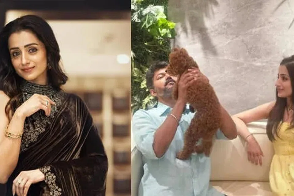 தனது நாய்க்குட்டி இஸ்ஸியை விஜய் தூக்கிவைத்துள்ள படத்தை (வலம்) திரிஷா தனது இன்ஸ்டகிராம் பக்கத்தில் பதிவிட்டு விஜய்க்குப் பிறந்தநாள் வாழ்த்து தெரிவித்துள்ளார்.