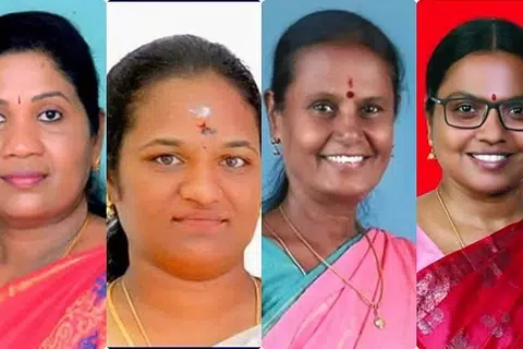 தாராபுரம் வேட்பாளர்கள் சத்தியபாமா, சுகன்யா , பானுமதி, கார்த்திகா.