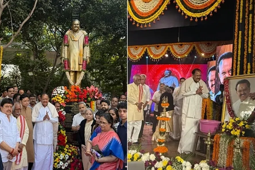 பாடகர் எஸ் பி பாலசுப்ரமணியத்துக்கு ஹைதராபாத்தில் சிலை