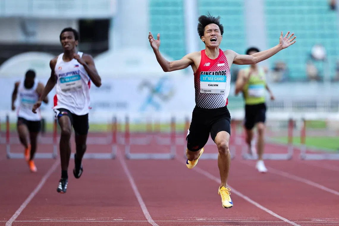‘சீ கேம்ஸ்’ ஆண்கள் 400 மீட்டர் தடையோட்டம்: சிங்கப்பூருக்குத் தங்கம்