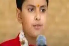 ஒன்பது வயது விரிஷ்வர்தன் சர்மா.
