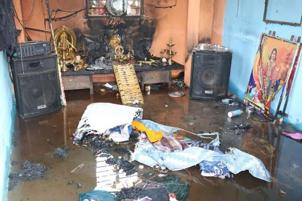 வெடிப்பு நிகழ்ந்த பிறகு காணப்பட்ட காட்சி.