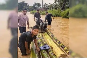 வெள்ளத்தால் மிக மோசமாகப் பாதிக்கப்பட்டுள்ள தேமாஜி மாவட்டத்தில் மட்டும் 41,000க்கும் மேற்பட்டோர் தவித்து வருகின்றனர்.