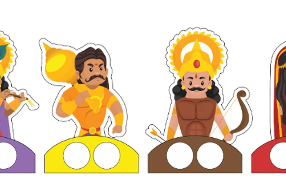 நிழல் பொம்மலாட்டம் உருவங்கள்.