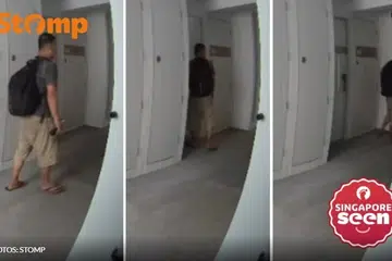 வீட்டின் வெளியில் நடமாடிய பிறகு, அங்கிருந்து செல்ல மாடிப் படிக்கட்டுகளை அடைந்த ஆடவர், அருகில் உள்ள வீட்டை பார்வையிடுவது வரை காணொளியில் தெரிகிறது. 