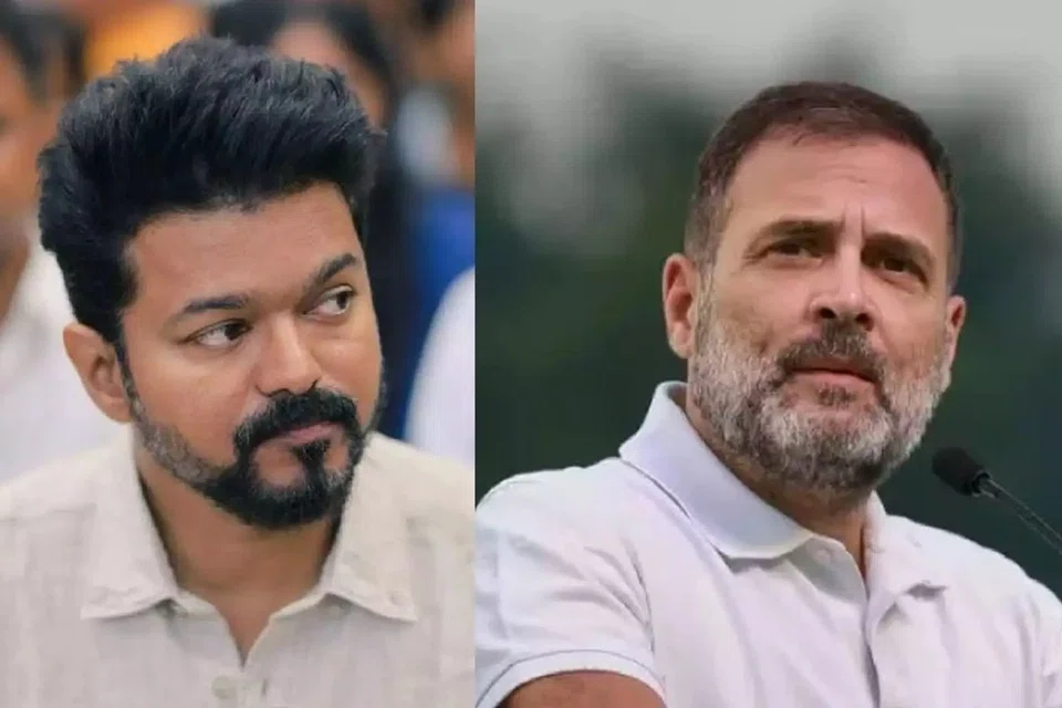 விஜய், ராகுல் காந்தி.