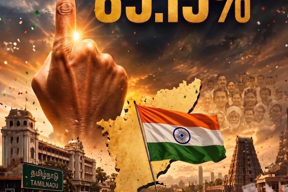 2026 சட்டமன்றத் தேர்தலில் 85.15 விழுக்காடு வாக்குகள் பதிவானதாக இறுதி நிலவர அறிவிப்பில் தேர்தல் ஆணையம் தெரிவித்துள்ளது.