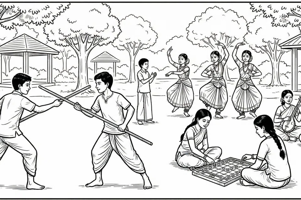 தமிழர் பாரம்பரிய கலைகளிலும் விளையாட்டுகளிலும் ஆர்வத்தோடு ஈடுபடும் தமிழர்கள்.