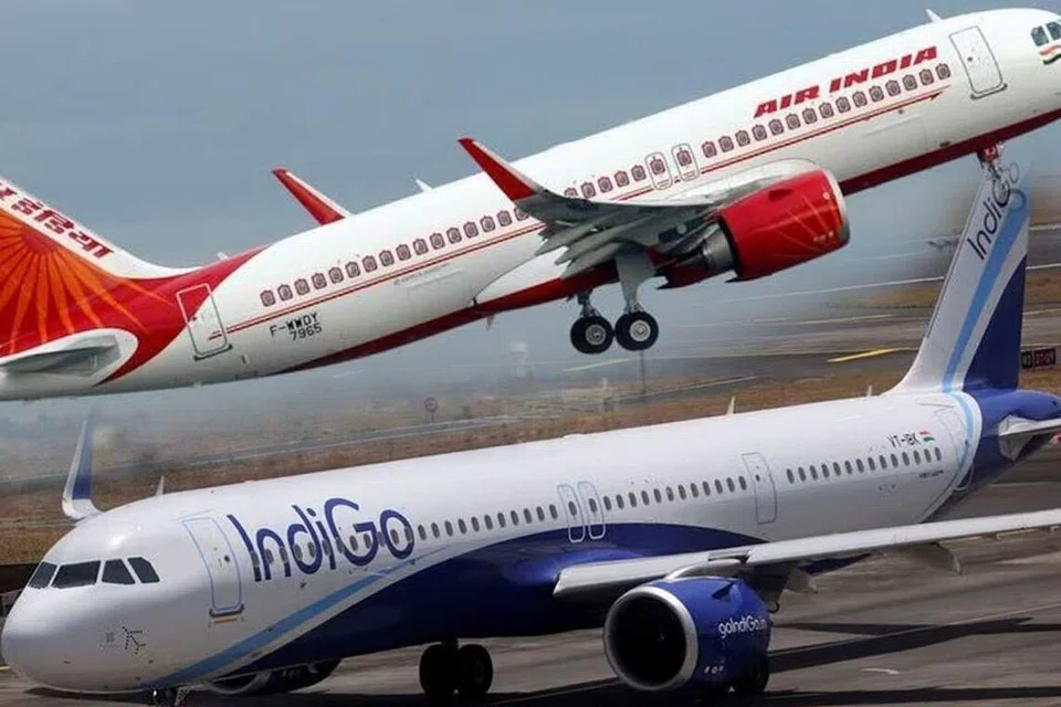 இந்தியாவின் இண்டிகோ, ஏர் இந்தியா விமானச் சேவைகள்.