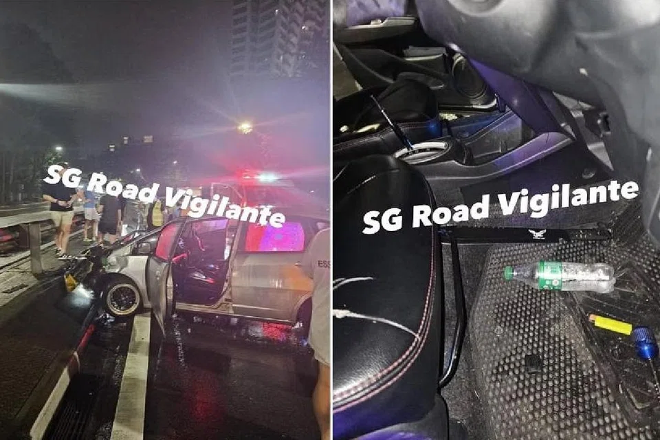 மோதிவிட்டு நிற்காமல் தப்பிச்சென்ற ஓர் ஓட்டுநரையும் இரண்டு பயணிகளையும் காவலர்கள் தேடுகிறார்கள்.