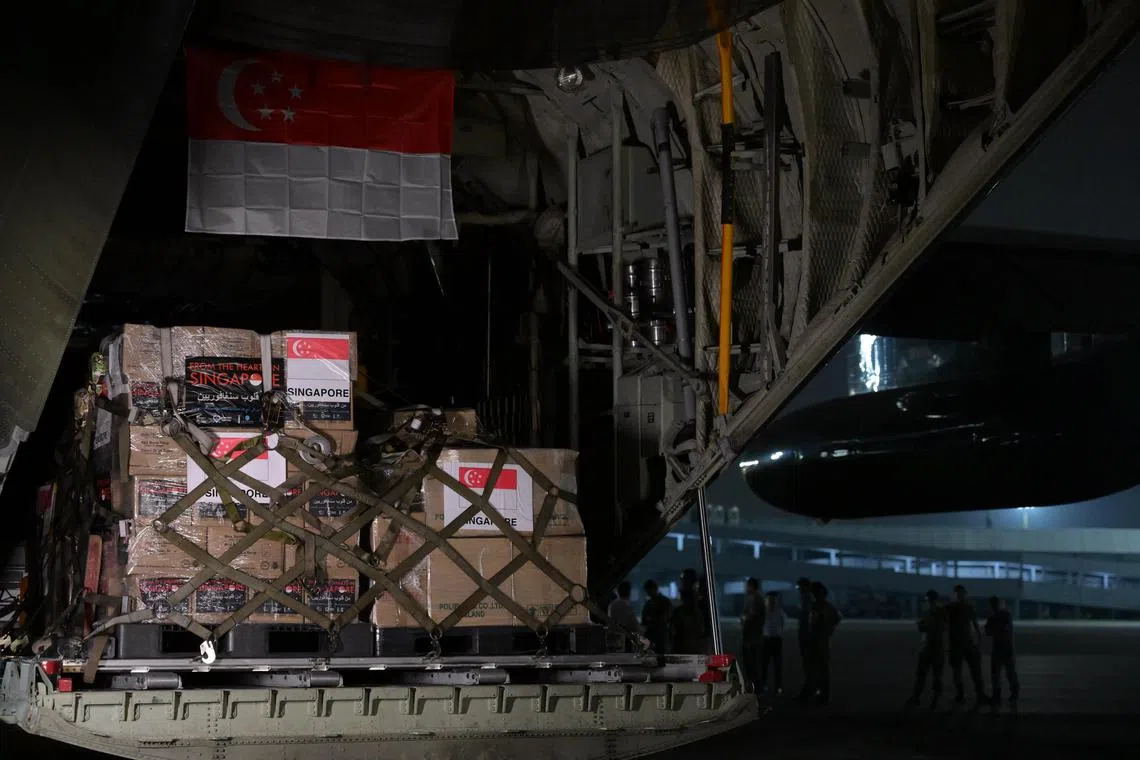 காஸாவுக்கு ஆகாயம் வழி உதவிப் பொருள்கள் அனுப்பும் சிங்கப்பூர்