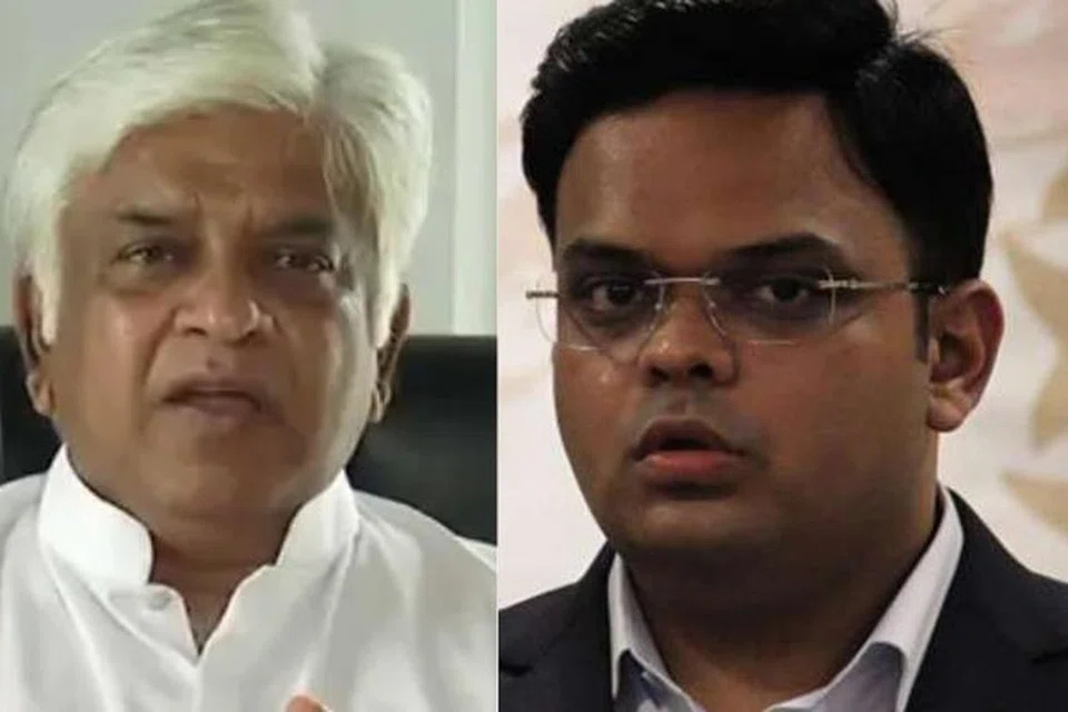 ஜெய் ஷாவுக்கு (வலது) அர்ஜுனா ரணதுங்க குற்றம் சாட்டியுள்ளார்.