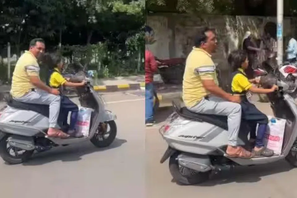 மகாராஷ்டிர மாநிலத்தில் உள்ள சத்ரபதி சாம்பாஜிநகர் மாவட்டத்தில், ஒரு சிறுமி தன் தந்தையைப் பின்னால் உட்காரவைத்து மோட்டார்சைக்கிளில் செல்வதைக் காட்டும் காணொளி பரவிவருகிறது. 