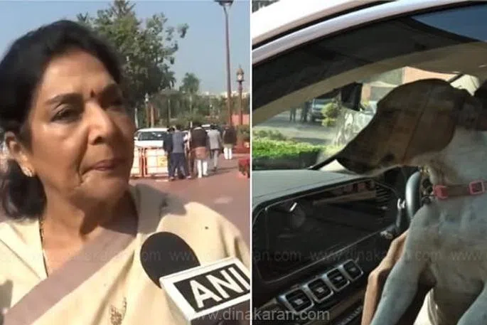 நாடாளுமன்றத்தில் நாய்: ரேணுகா சவுத்ரிக்கு உரிமை மீறல் அறிவிப்பு