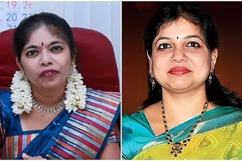 பாட்டாளி மக்கள் கட்சியின் வேட்பாளர்கள் திலகபாமா, செளமியா அன்புமணி.