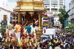  பினாங்கு தைப்பூசத் திருவிழாவில் தங்க ரதம். படம்: ஊடகம்