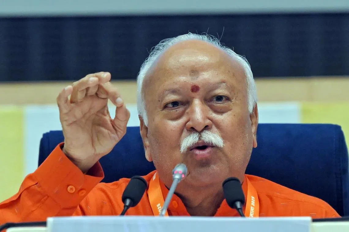 மூன்று பிள்ளைகள் பெற ஆர்எஸ்எஸ் மக்களுக்கு வேண்டுகோள்