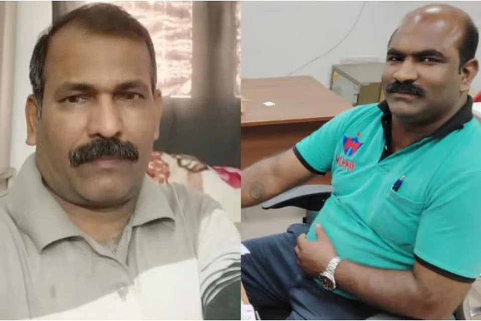 குவைத் தீ விபத்தில் உயிரிழந்த பேரங்காடி ஊழியர்களான கருப்பண்ணன் ராமு (இடது), வீராசாமி மாரியப்பன்.
