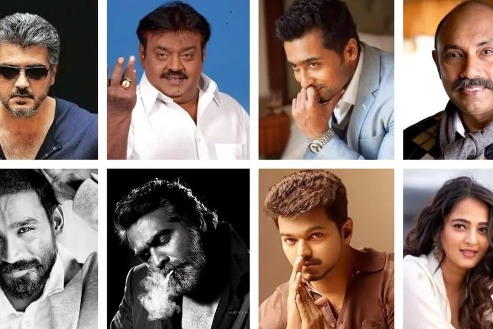 (இடமிருந்து) நடிகர்கள் அஜித், சூர்யா, தனுஷ், விஜய்.