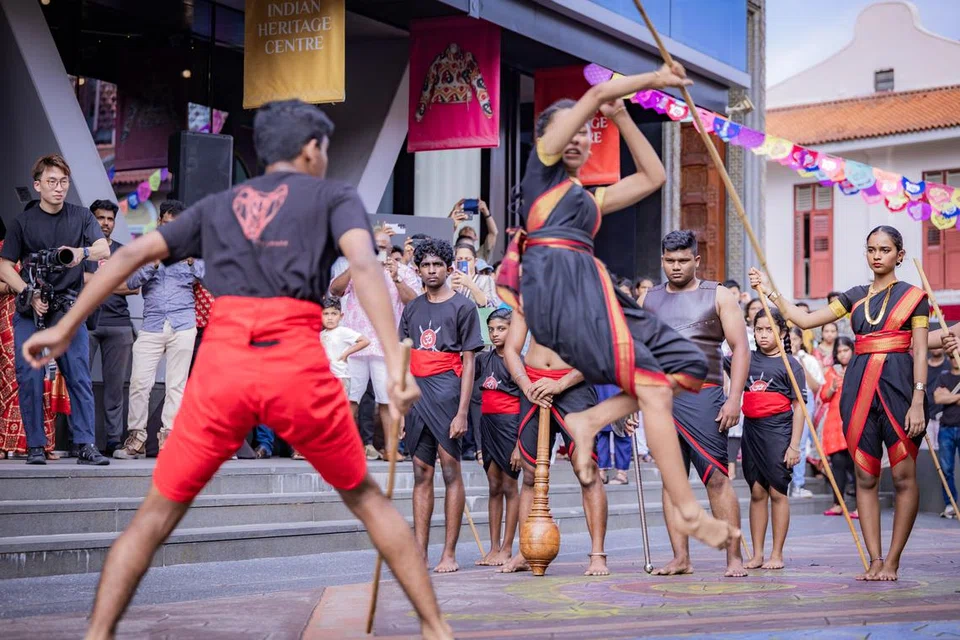 களரி அகாடமியின் பத்தாம் ஆண்டு நிறைவு விழாவையொட்டி இந்திய மரபுடைமை நிலையத்தில் நடந்த தற்காப்புக் கலைக் காட்சி.