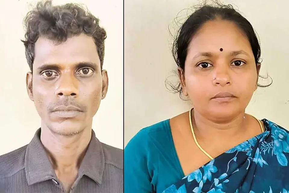 கைது செய்யப்பட்ட  சதீஷ்குமார், தமிழரசி.