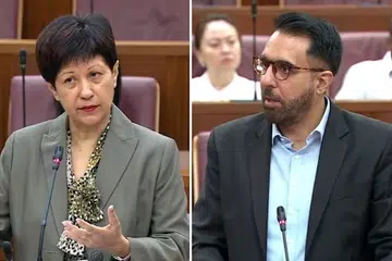 நாடாளுமன்ற அவைத் தலைவர் இந்திராணி ராஜா, எதிர்க்கட்சித் தலைவர் பிரித்தம் சிங். 