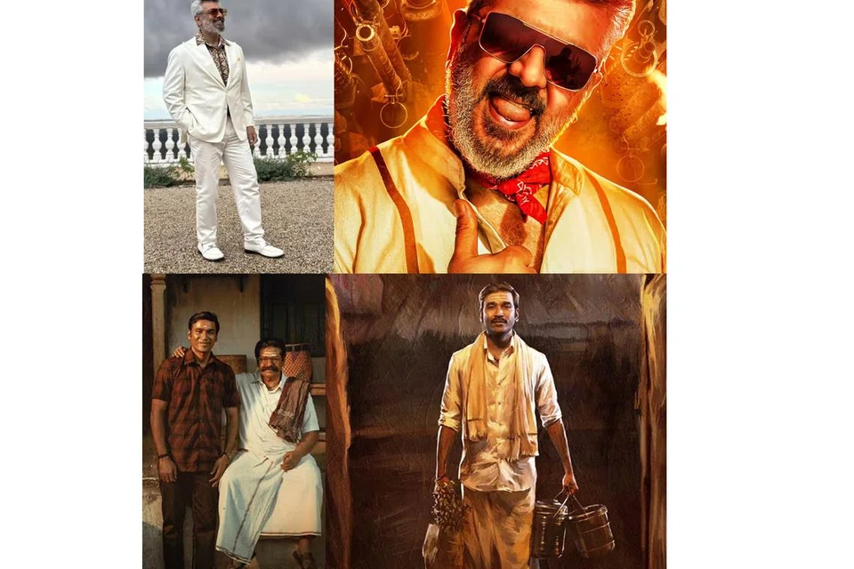 அஜித்தின் ‘குட் பேட் அக்லி’, தனுஷின் ‘இட்லி கடை’ சுவரொட்டிகள்.