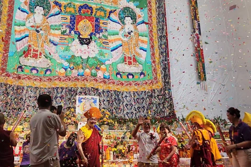 இந்த ஆண்டு விசாக தினக் கொண்டாட்டத்தின் முக்கிய அம்சமாக, கலைநயம்மிக்கதும், தென்கிழக்கு ஆசியாவின் மிகப்பெரிய திபெத்திய பௌத்தக் கலை சித்திரத்தின் பிரதியுமான புத்தர் ஓவியம் விழா மேடையில் திறந்துவைக்கப்பட்டது.