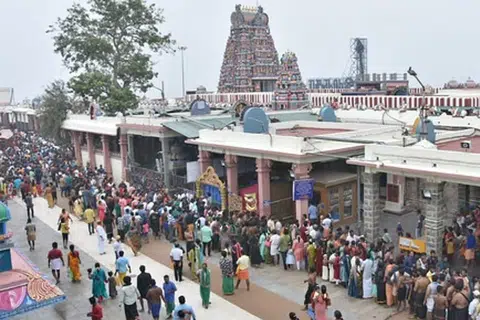  திண்டுக்கல் மாவட்டத்தில் அமைந்துள்ள அருள்மிகு பழனி தண்டாயுதபாணி சுவாமி கோவில் ஆண்டுக்கு ரூ.233.50 கோடி வருவாய் ஈட்டி, மாநில அளவிலேயே முதல் இடத்தைப் பிடித்துச் சாதனை படைத்துள்ளது.