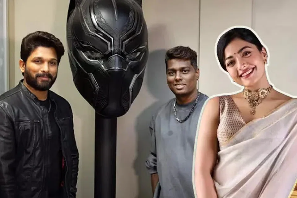 அட்லீ, அல்லு அர்ஜுனுடன் எதிர்மறைக் கதாபாத்திரத்தில் நடிக்கும் ரா‌‌ஷ்மிகா.