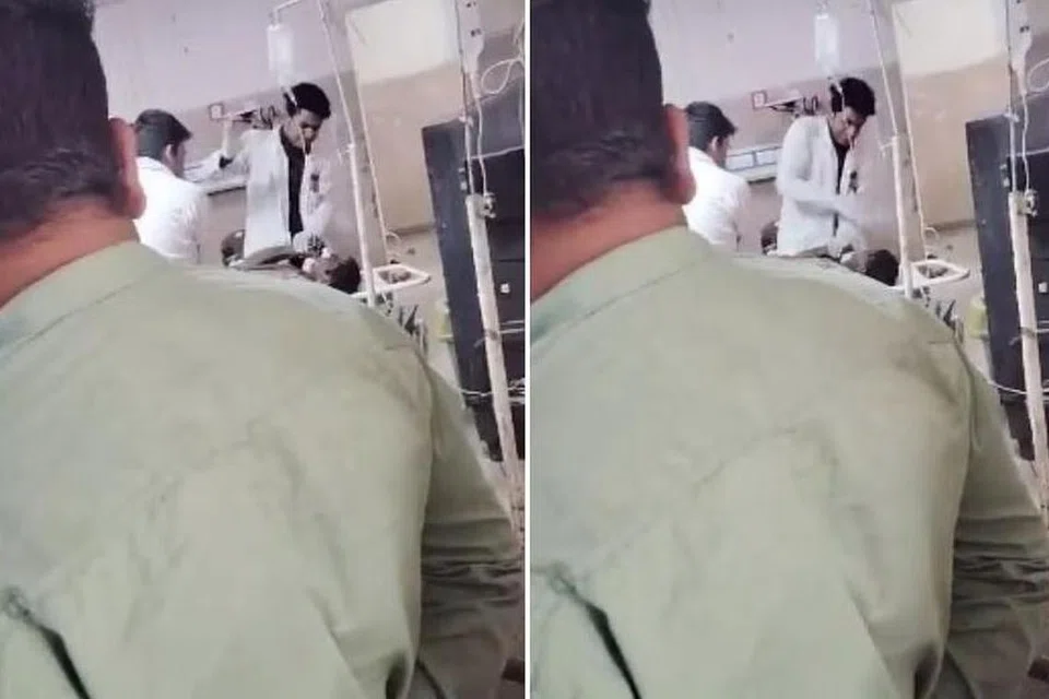 சம்பவம் பதிவான காணொளியிலிருந்து காட்சிகள்.
