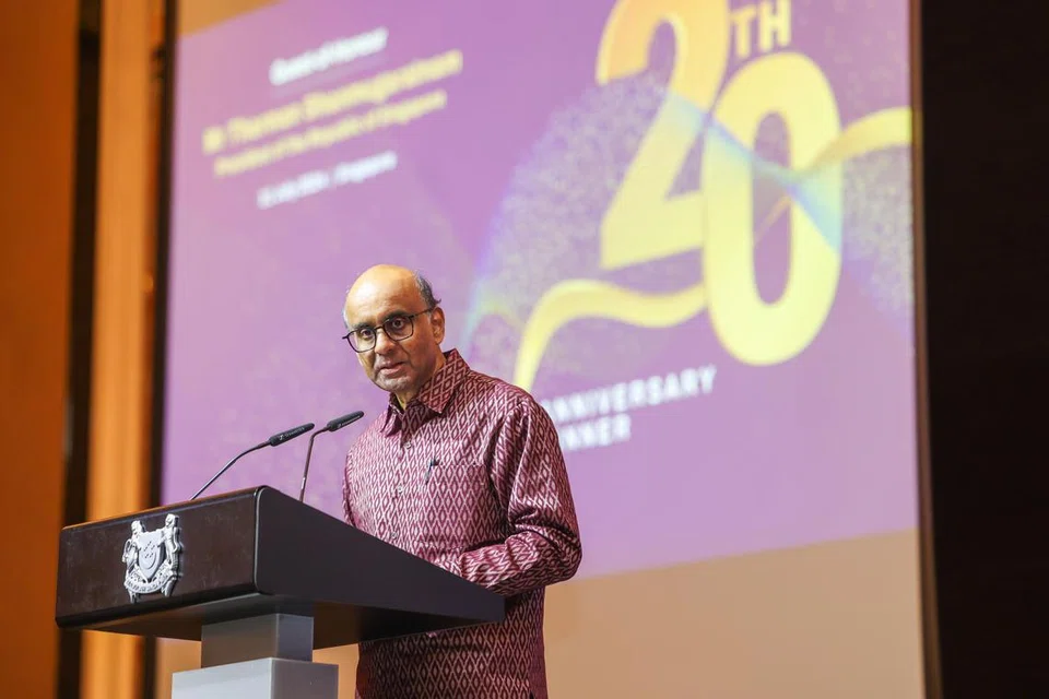 தெற்காசிய ஆய்வுக் கழகத்தின் 20ஆம் ஆண்டு நிறைவு விழாவில் சிறப்பு விருந்தினராகக் கலந்துகொண்டு உரையாற்றினார் அதிபர் தர்மன் சண்முகரத்னம்.