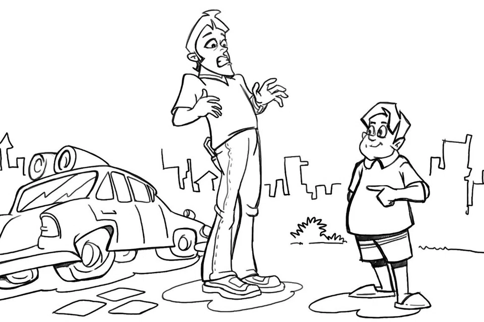 இப்ராஹிமின் பேச்சைக் கேட்டு அதிர்ந்து நிற்கும் இளைஞர்.