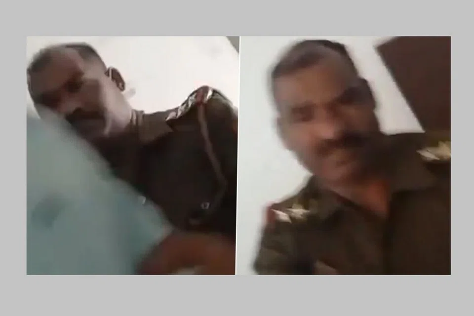 புகாரளிக்க வந்தவரிடம் எதுவும் கேட்காமலேயே அவரை அறையத் தொடங்கிய காவல்துறை அதிகாரி.