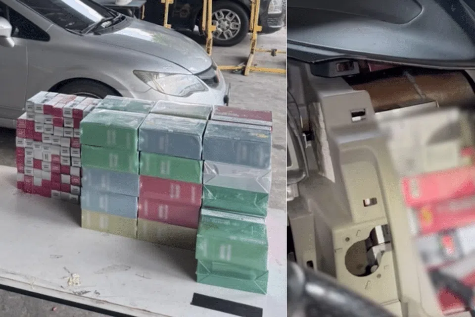 காரில் மின்சிகரெட்டுகள் கடத்தல்; இருவர் கைது